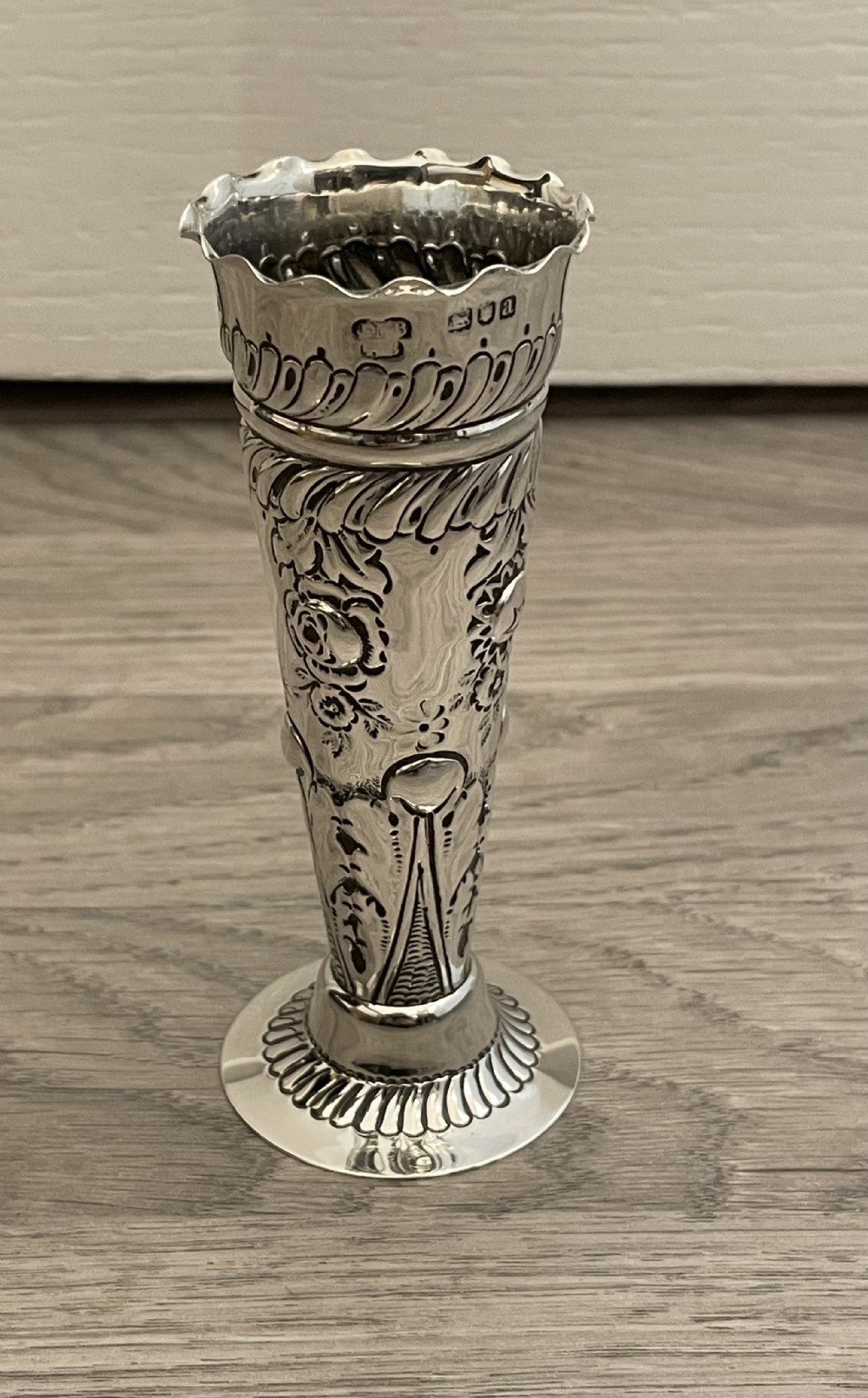 Victorian Silver Posy Vase by John Millward Banks