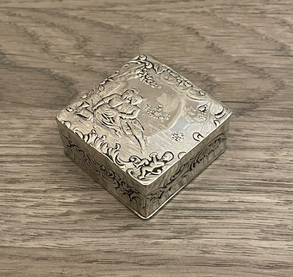 Edwardian Silver Table Box, Chester Import 1910  View II