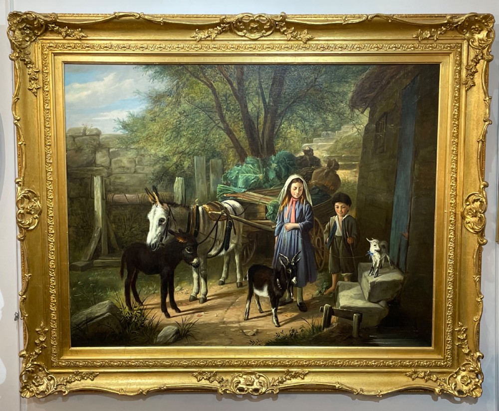 Large Landscape Oil Painting by Charles Hunt  Jnr (1829 - 1900)