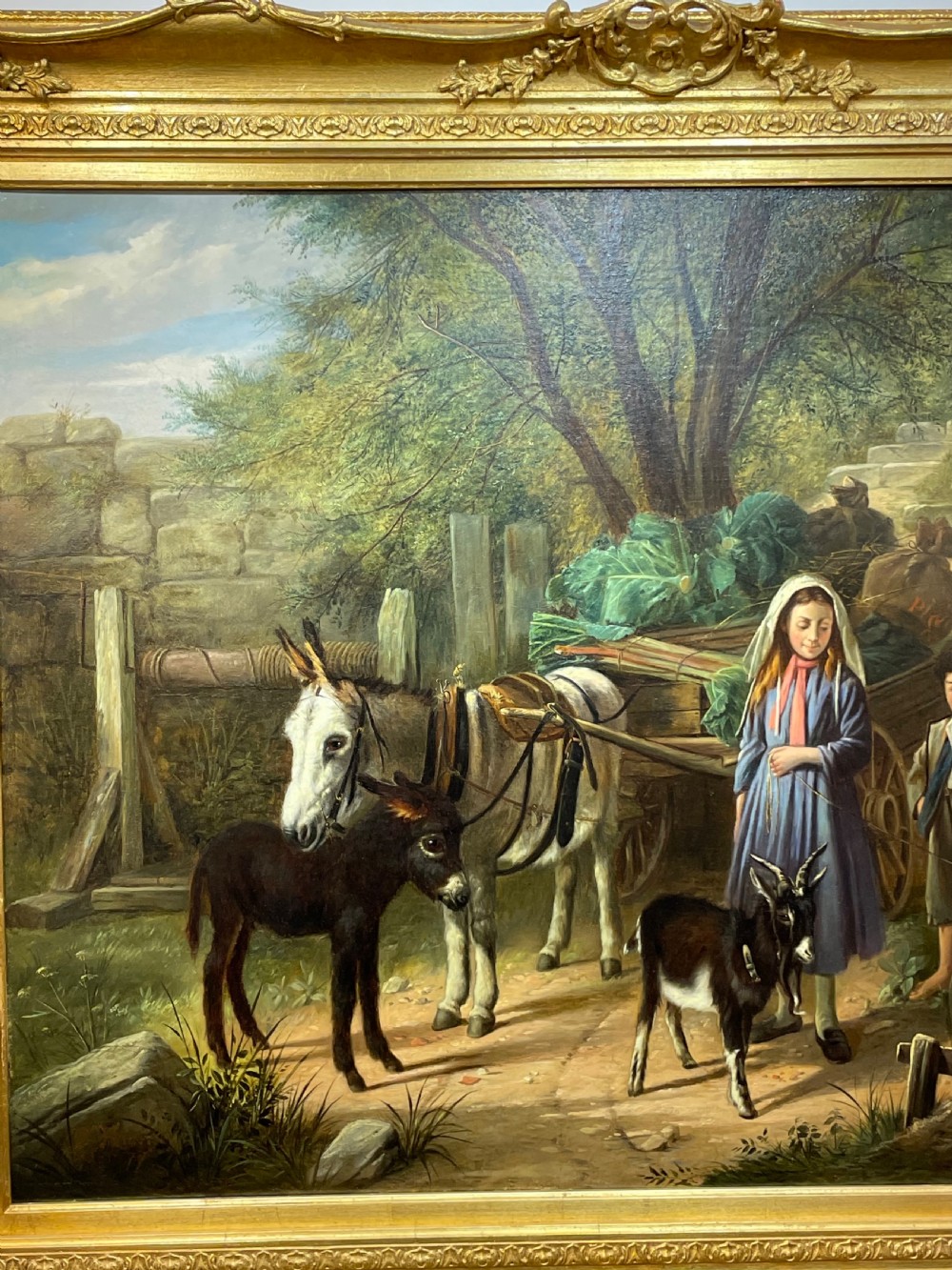 Large Landscape Oil Painting by Charles Hunt  Jnr (1829 - 1900) View II
