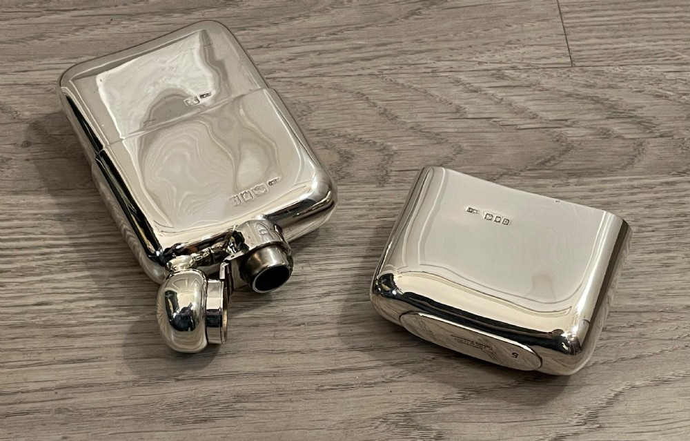 George V Solid Silver Hip Flask By Mappin & Webb View V