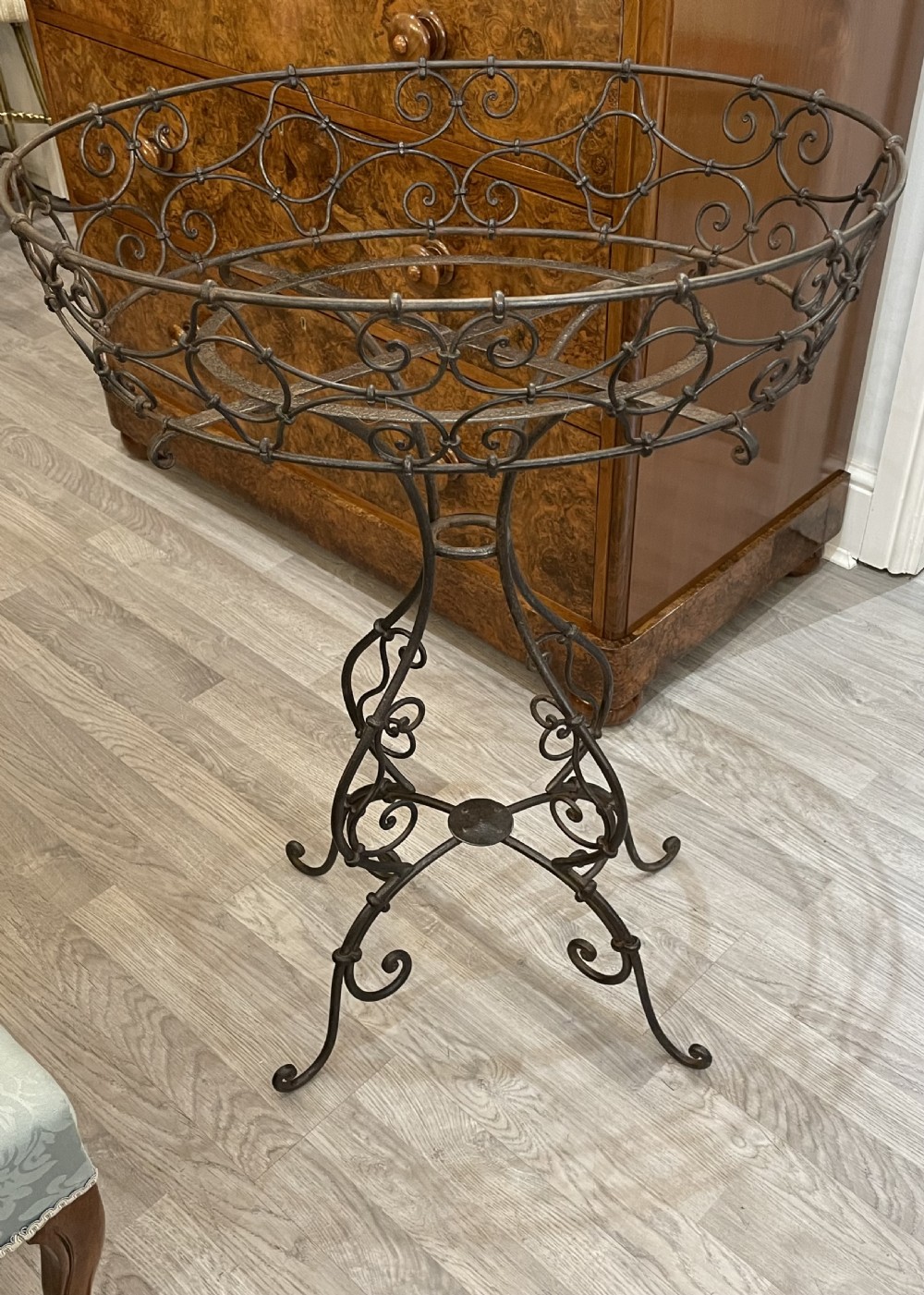 Late 19th Century French Wrought Iron Plant Stand