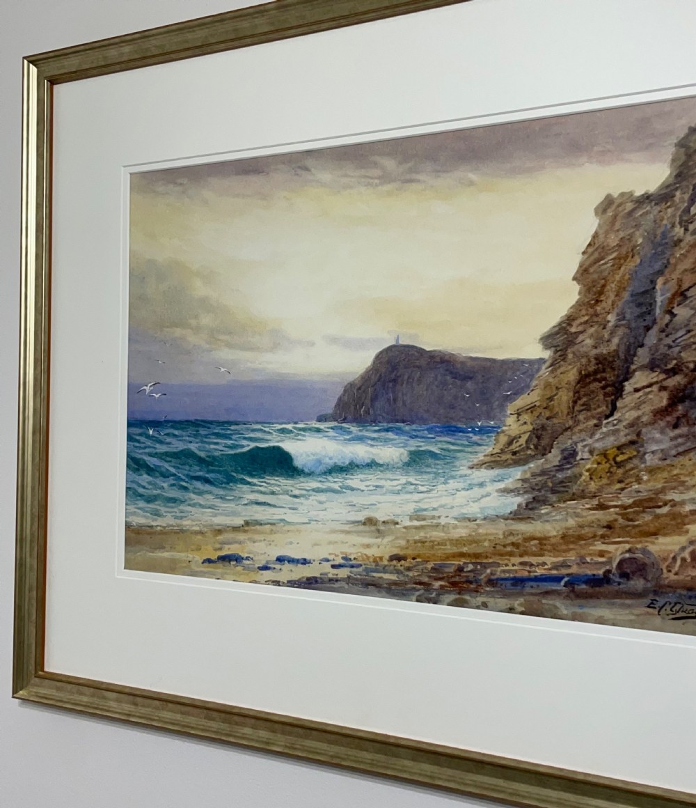 Watercolour, Bradda Head, Isle of Man by Edward Christian Quayle View IV