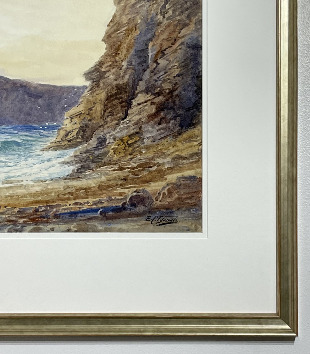 Watercolour, Bradda Head, Isle of Man by Edward Christian Quayle View V