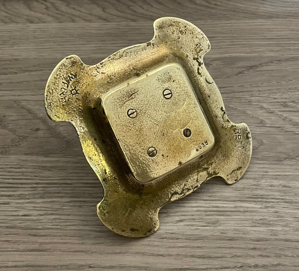 Art Nouveau Brass Inkwell and Stand by William Tonks View V