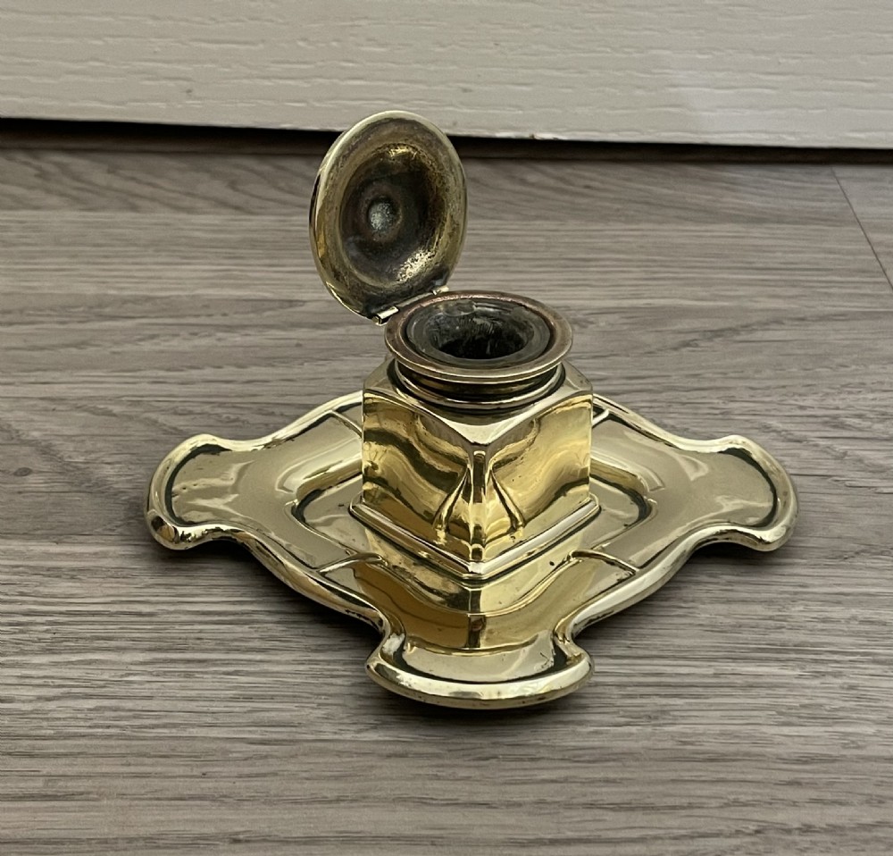 Art Nouveau Brass Inkwell and Stand by William Tonks View VII