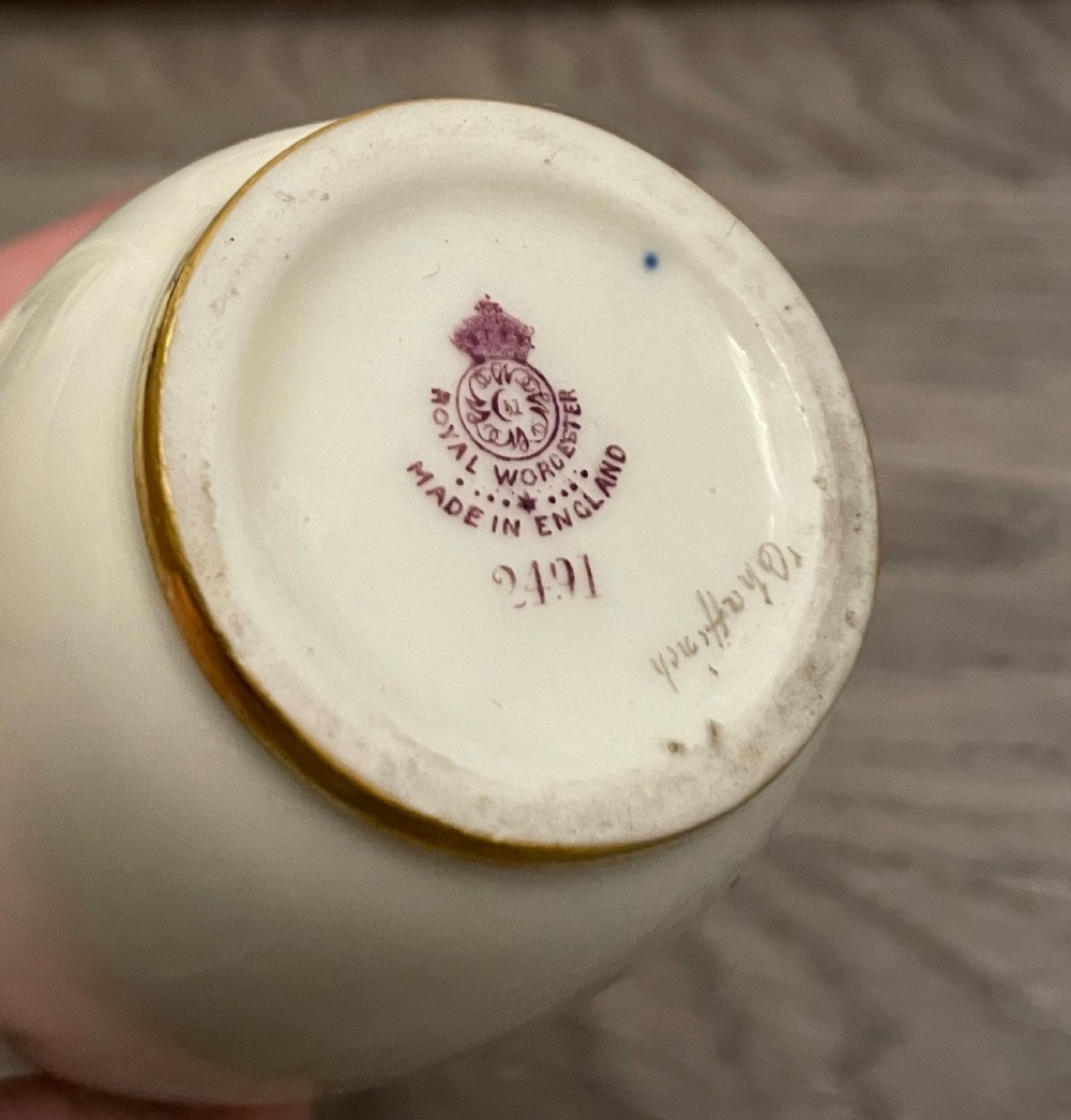 Pair of Royal Worcester Hand Painted Vases by Powell View VI