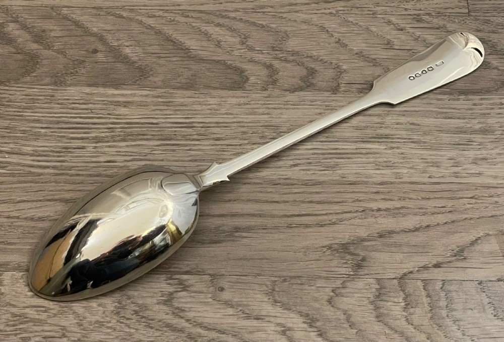 Large Victorian Solid Silver Basting Spoon, 1887 View IV