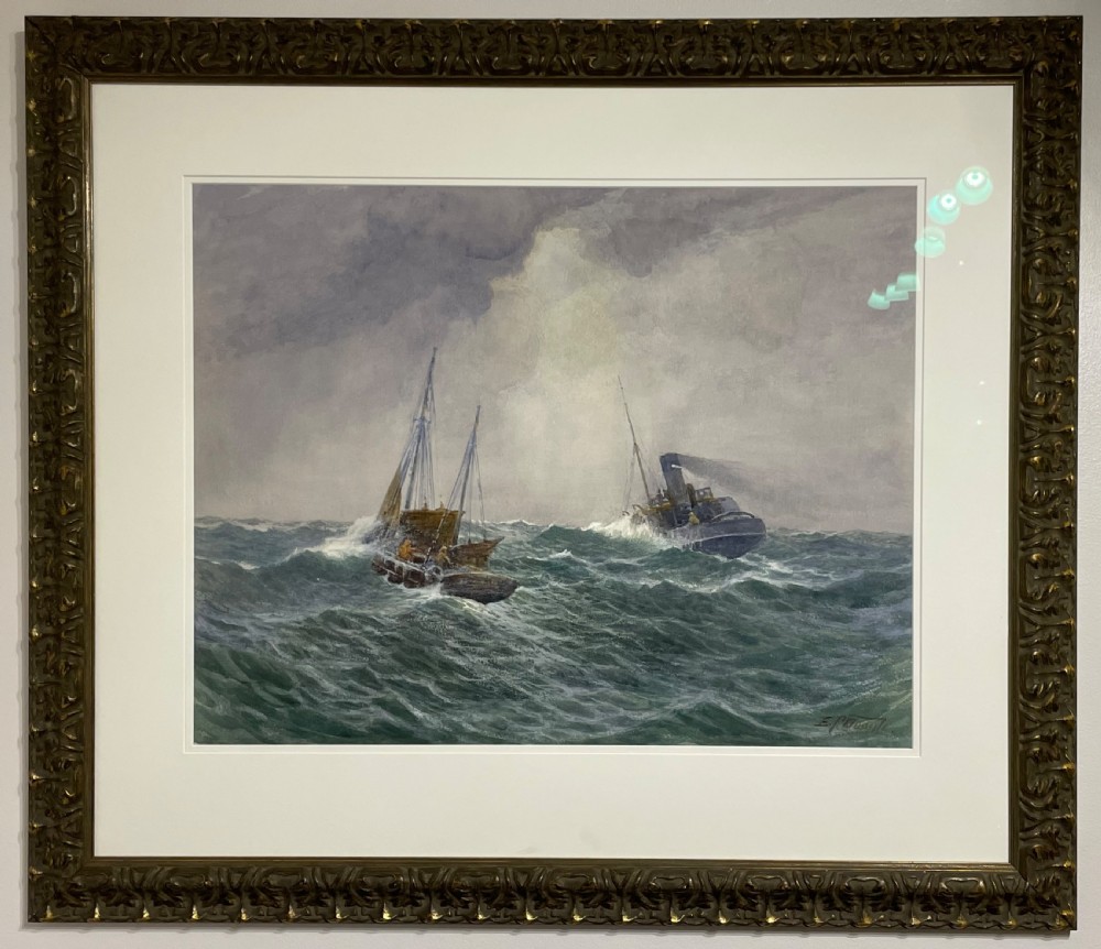Isle of Man Marine Watercolour by Edward Christian Quayle (1872-1946)