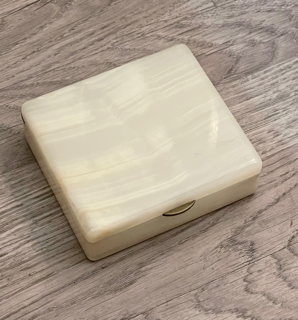 Art Deco Onyx Cigarette Box By Henry Griffiths