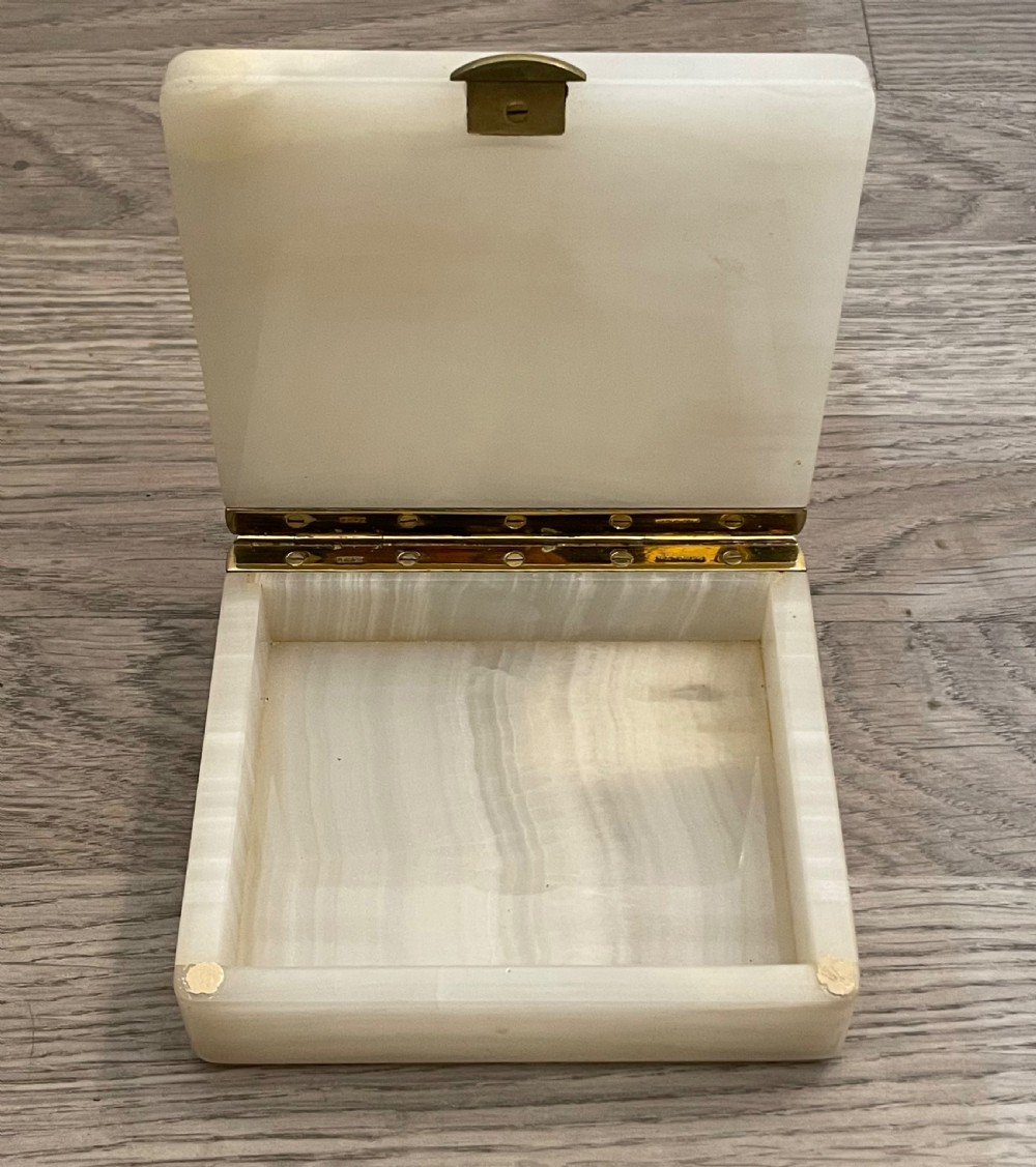 Art Deco Onyx Cigarette Box By Henry Griffiths View V