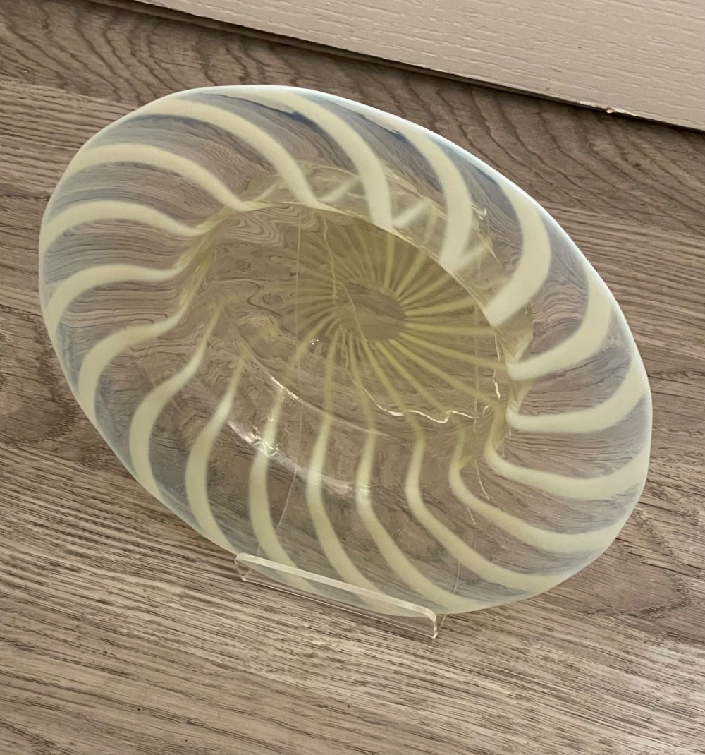 Arts & Crafts Vaseline Glass Bowl View II
