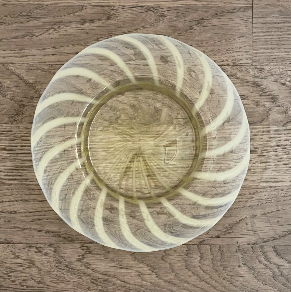 Arts & Crafts Vaseline Glass Bowl View IV