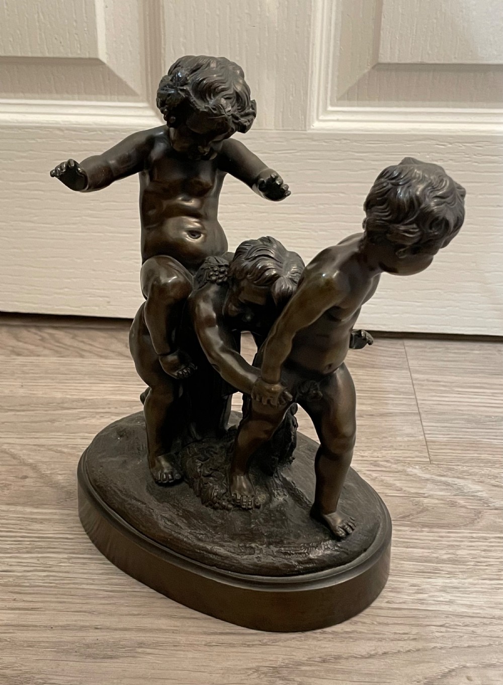 Bronze Figural Group Of Putti, After Claude Michel Clodion (french, 1738-1814 View II