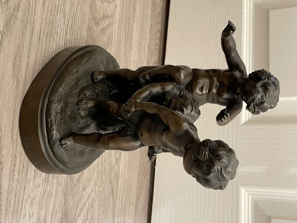 Bronze Figural Group Of Putti, After Claude Michel Clodion (french, 1738-1814 View III