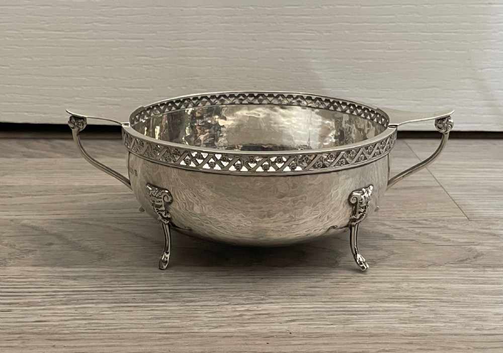 Arts & Crafts Silver Bowl by A E JONES