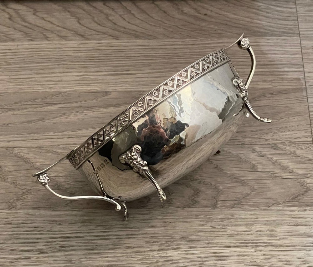 Arts & Crafts Silver Bowl by A E JONES View IV