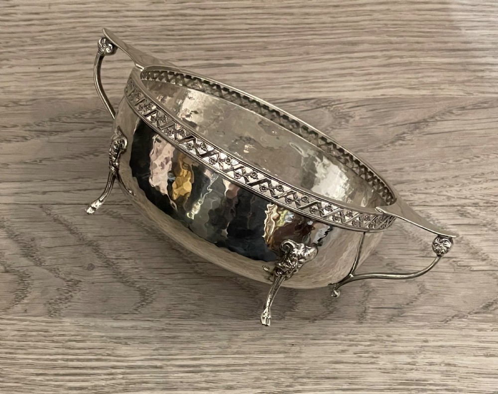Arts & Crafts Silver Bowl by A E JONES View V