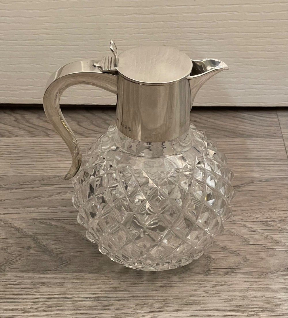 Victorian Solid Silver Mounted Claret Jug, 1894