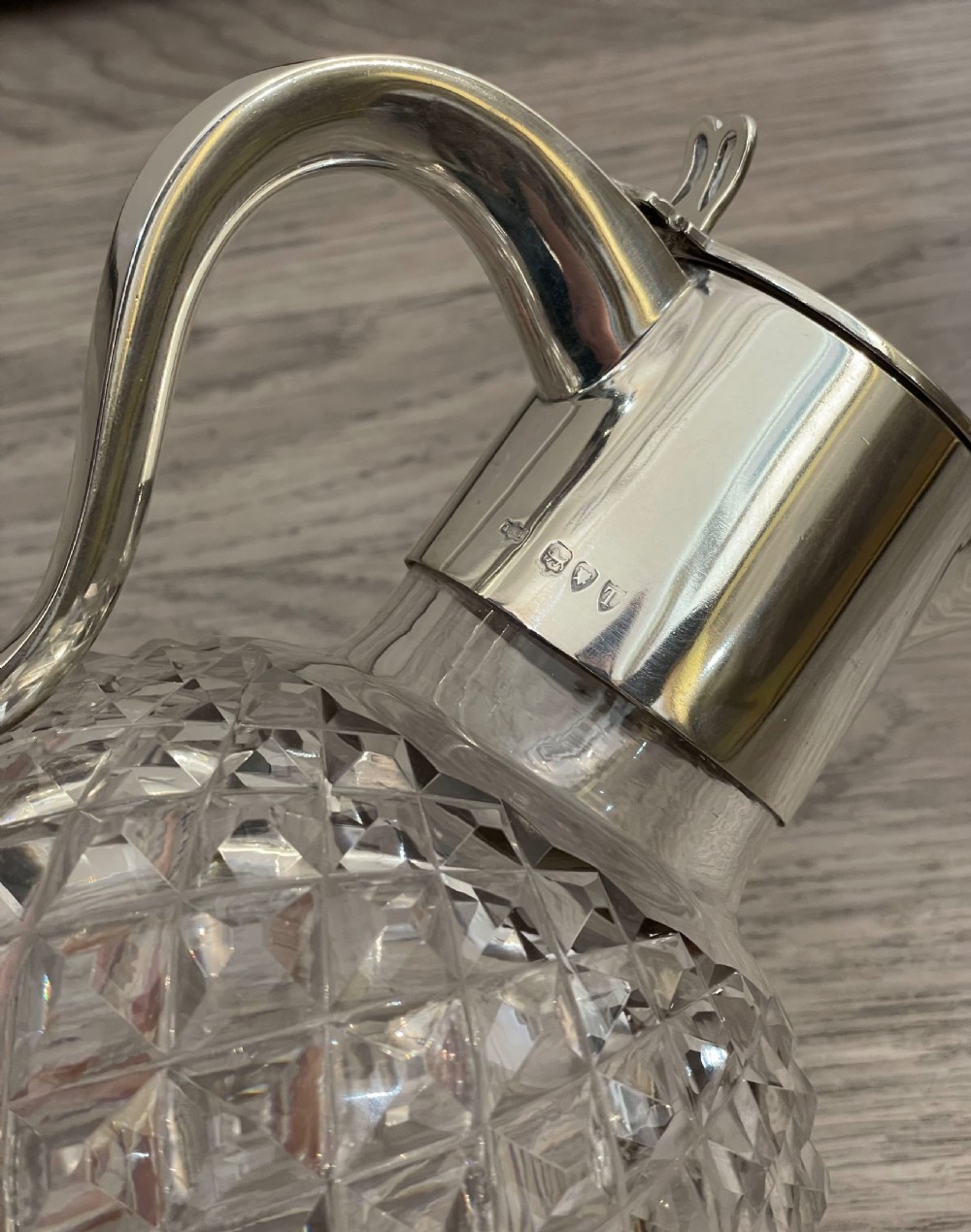 Victorian Solid Silver Mounted Claret Jug, 1894 View IV