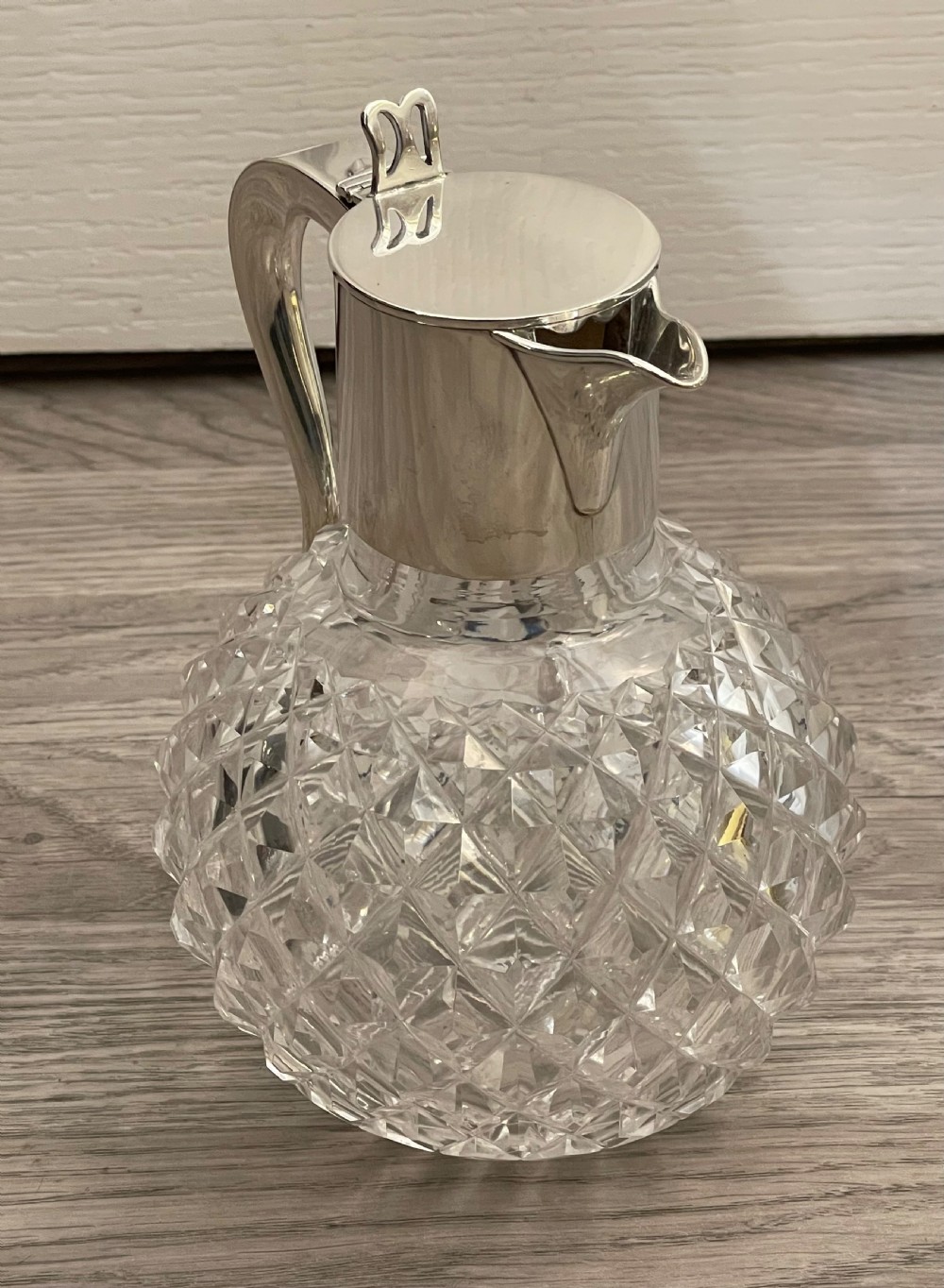 Victorian Solid Silver Mounted Claret Jug, 1894 View V