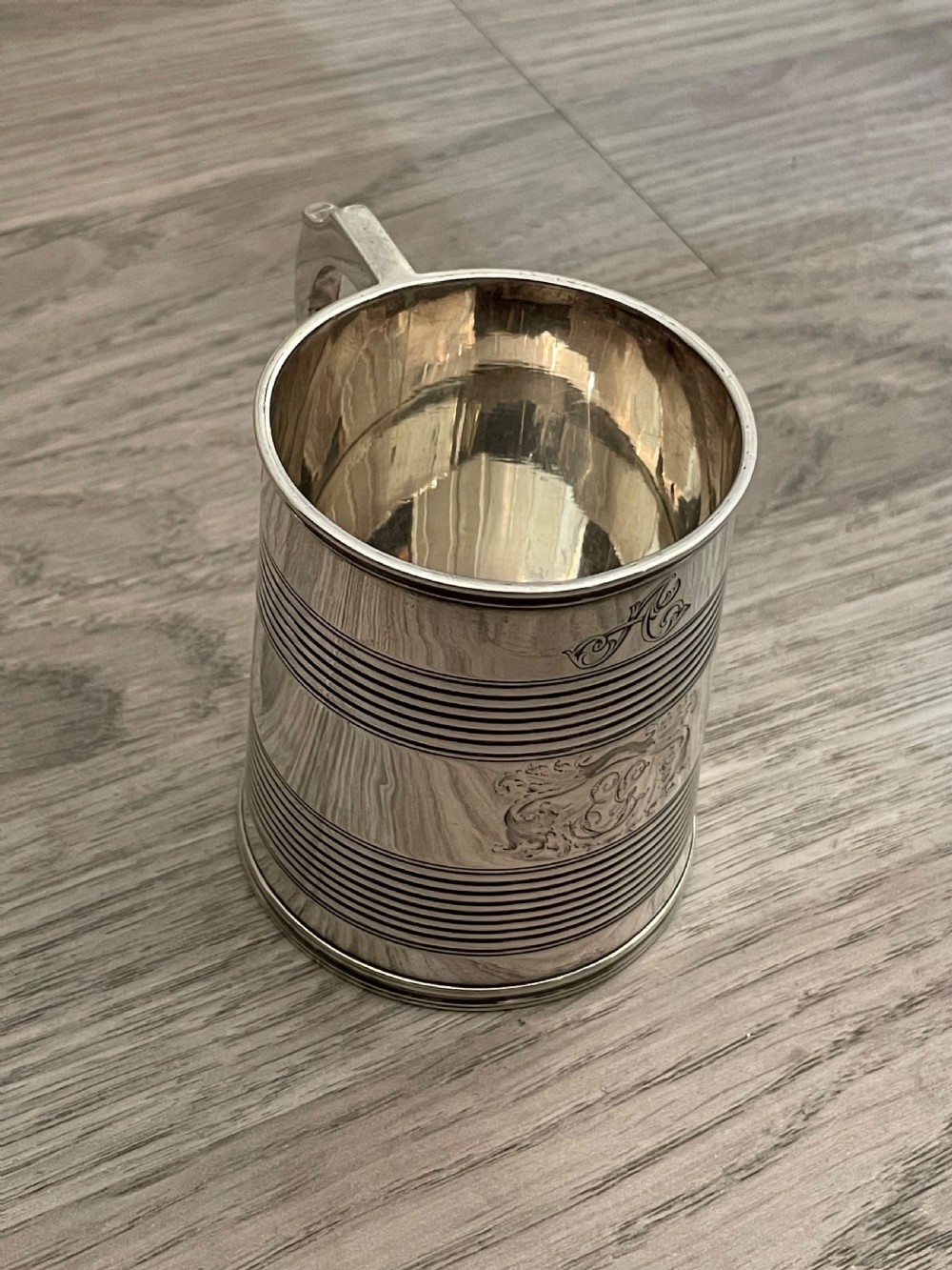 George IV Solid Silver Christening Tankard Mug View IV
