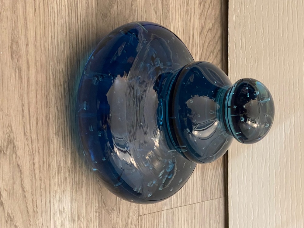 Rare Victorian Blue Glass Dump Paperweight View II