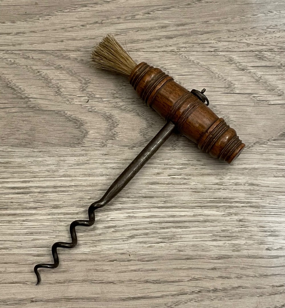 19th Century Rosewood and Steel Corkscrew