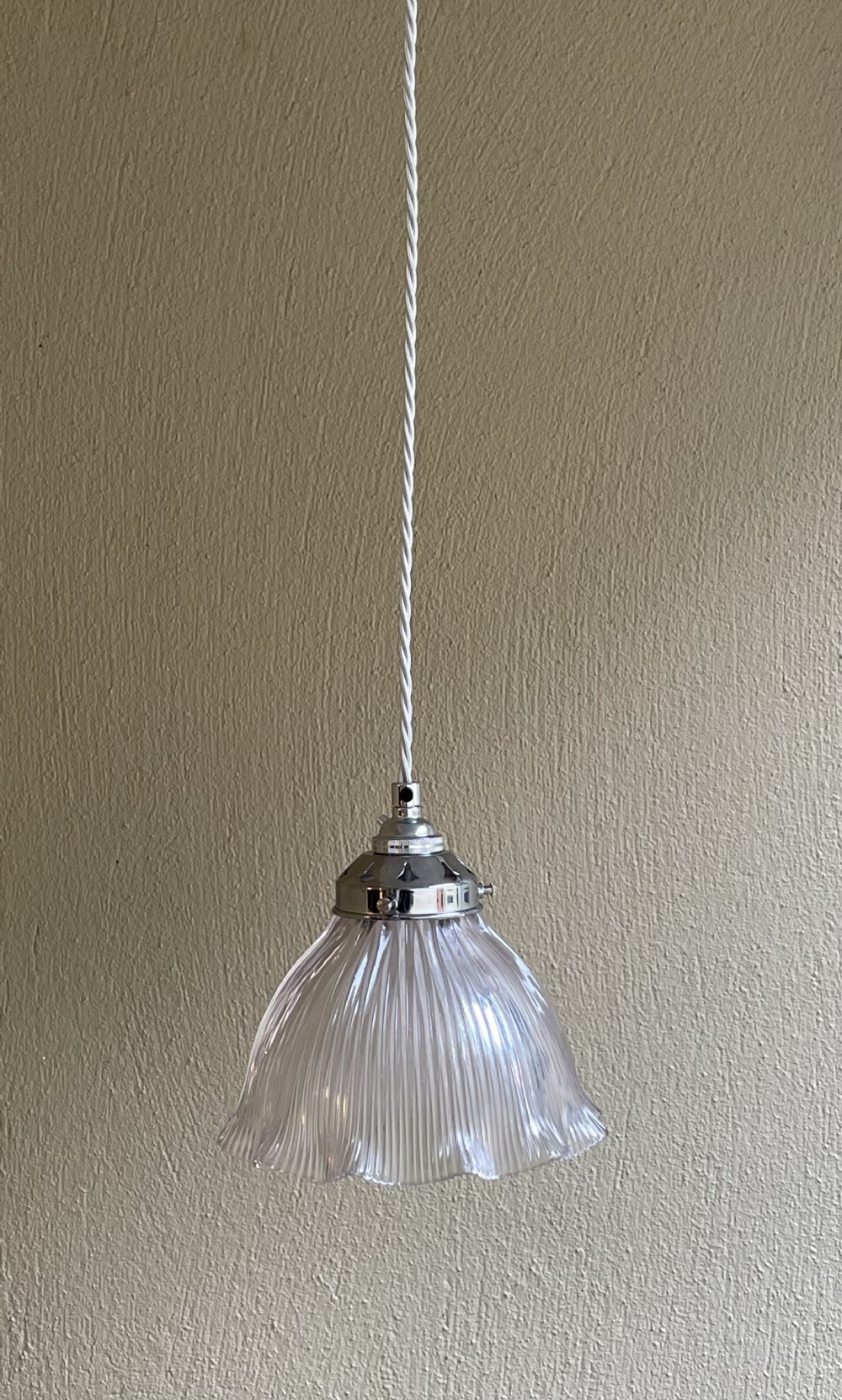 Edwardian Holophane Pendant Light
