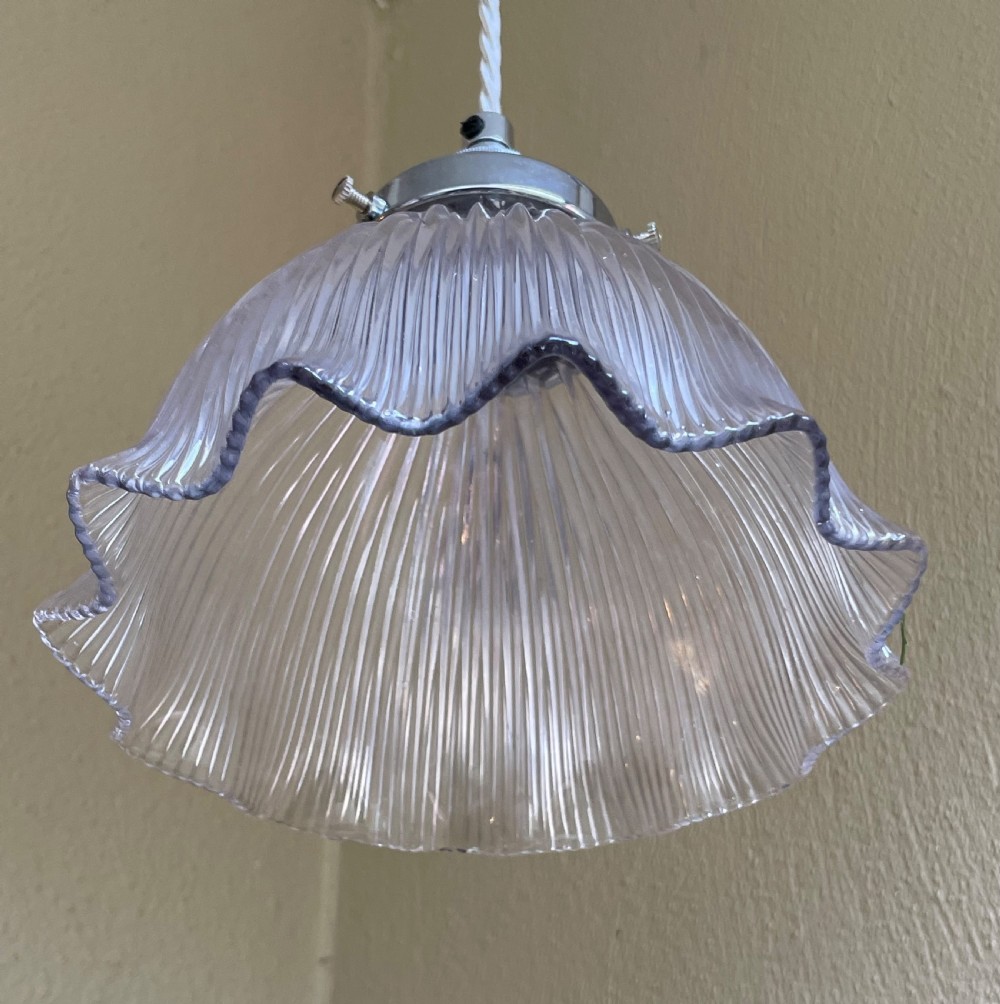 Edwardian Holophane Pendant Light View IV
