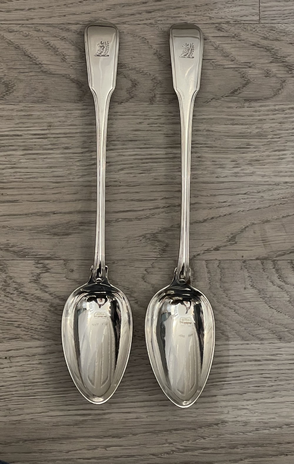 Good Pair of George III Silver Basting Spoons View II