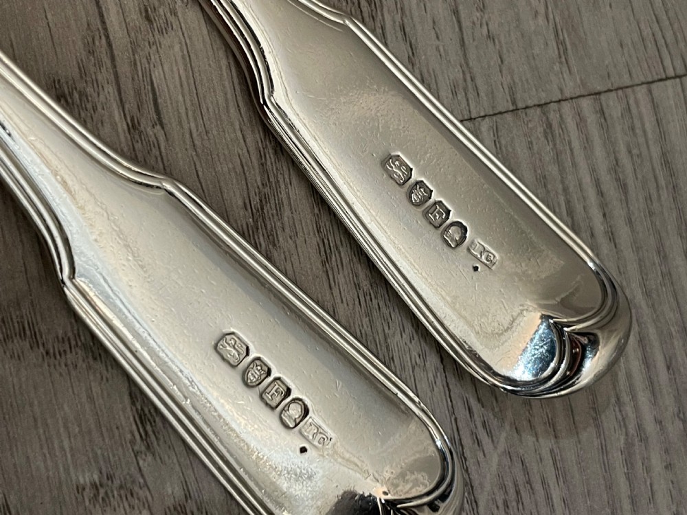 Good Pair of George III Silver Basting Spoons View III