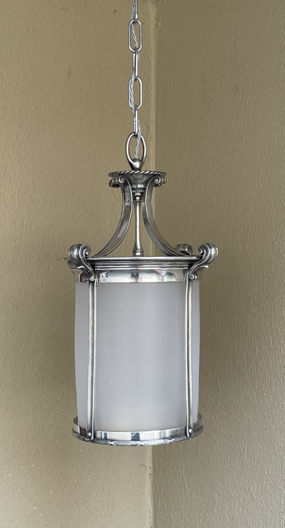 Early 20th Century Silver Plated Hall Lantern