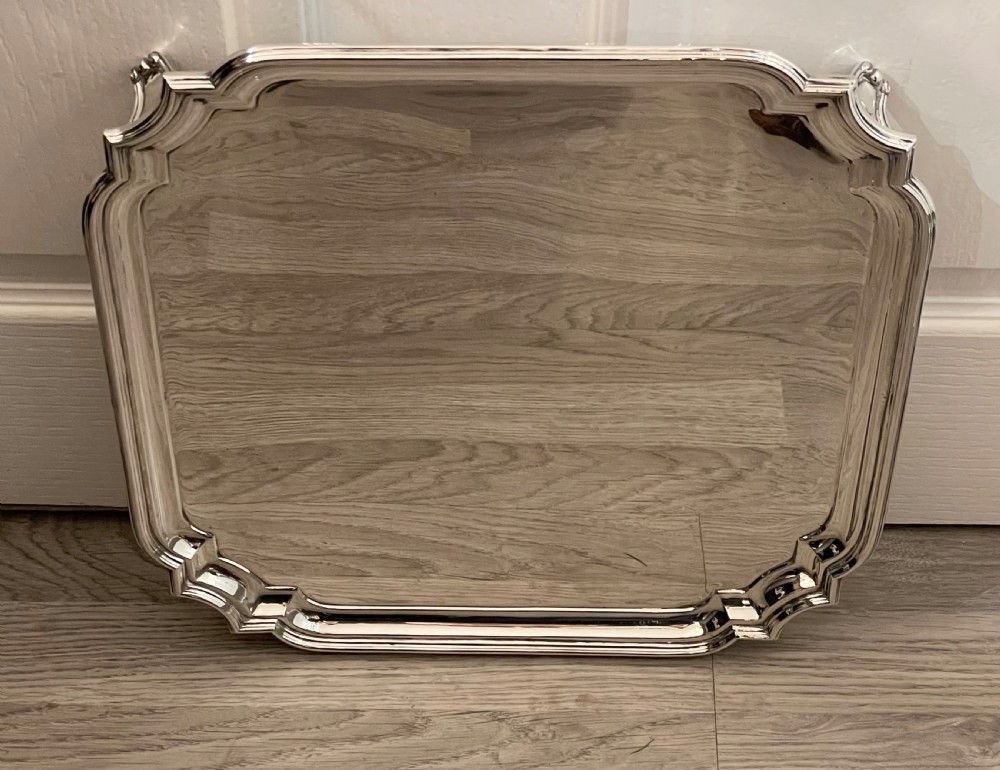 Large Silver Tray Salver by William Hutton & Sons View III