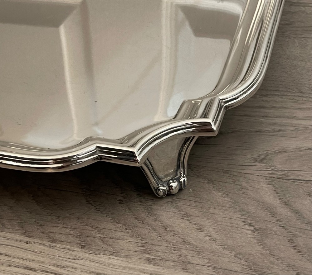 Large Silver Tray Salver by William Hutton & Sons View IV