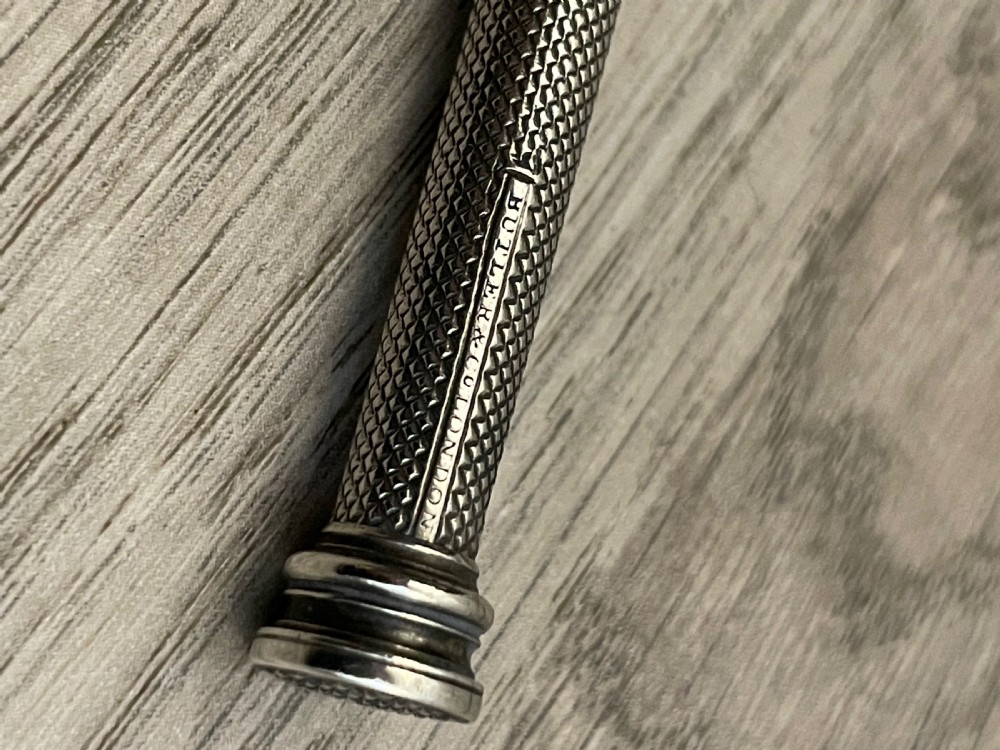 George IV silver mechanical pencil by Butler, London View II