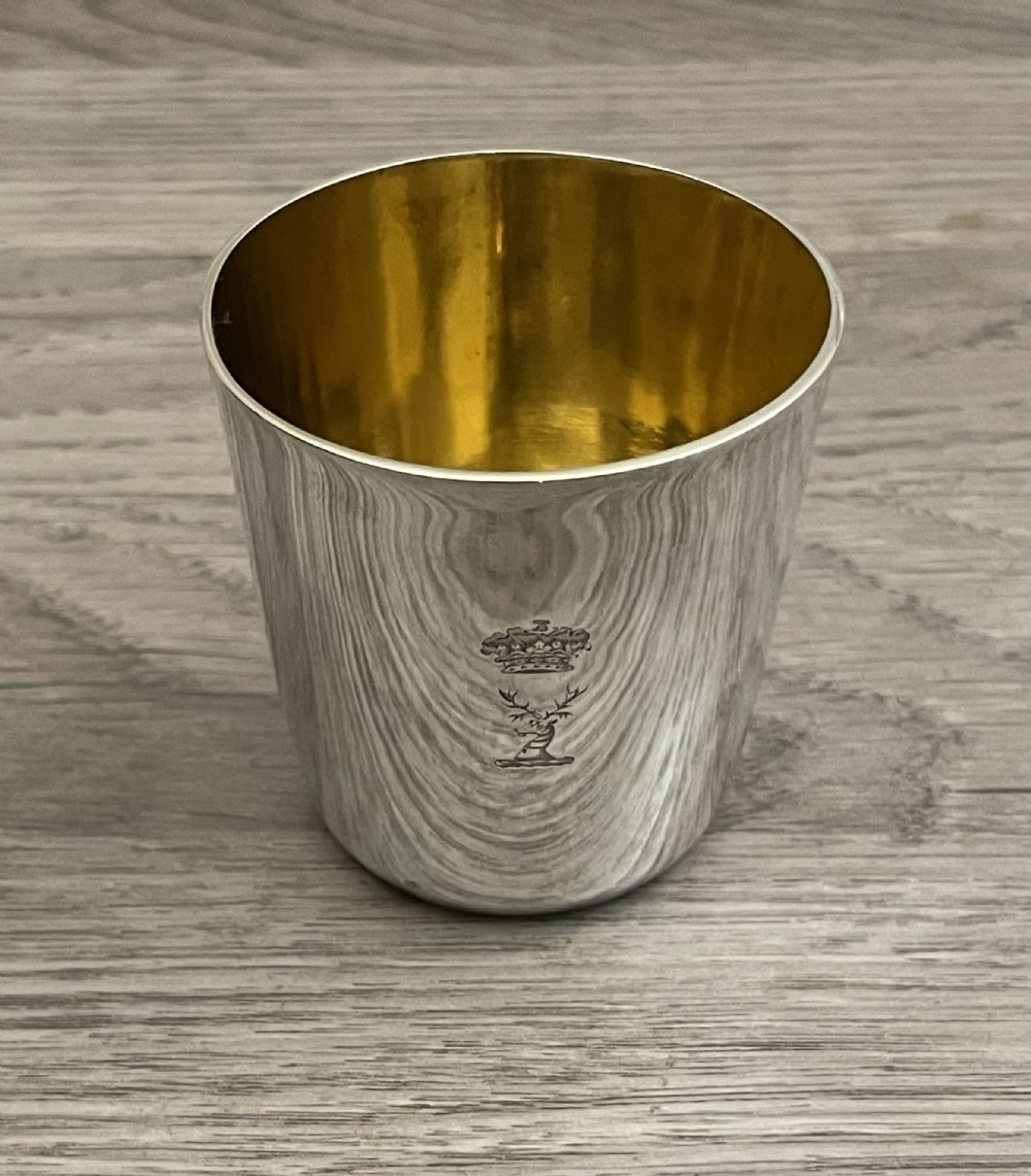 Victorian Silver Stirrup Cup Beaker by Garrard