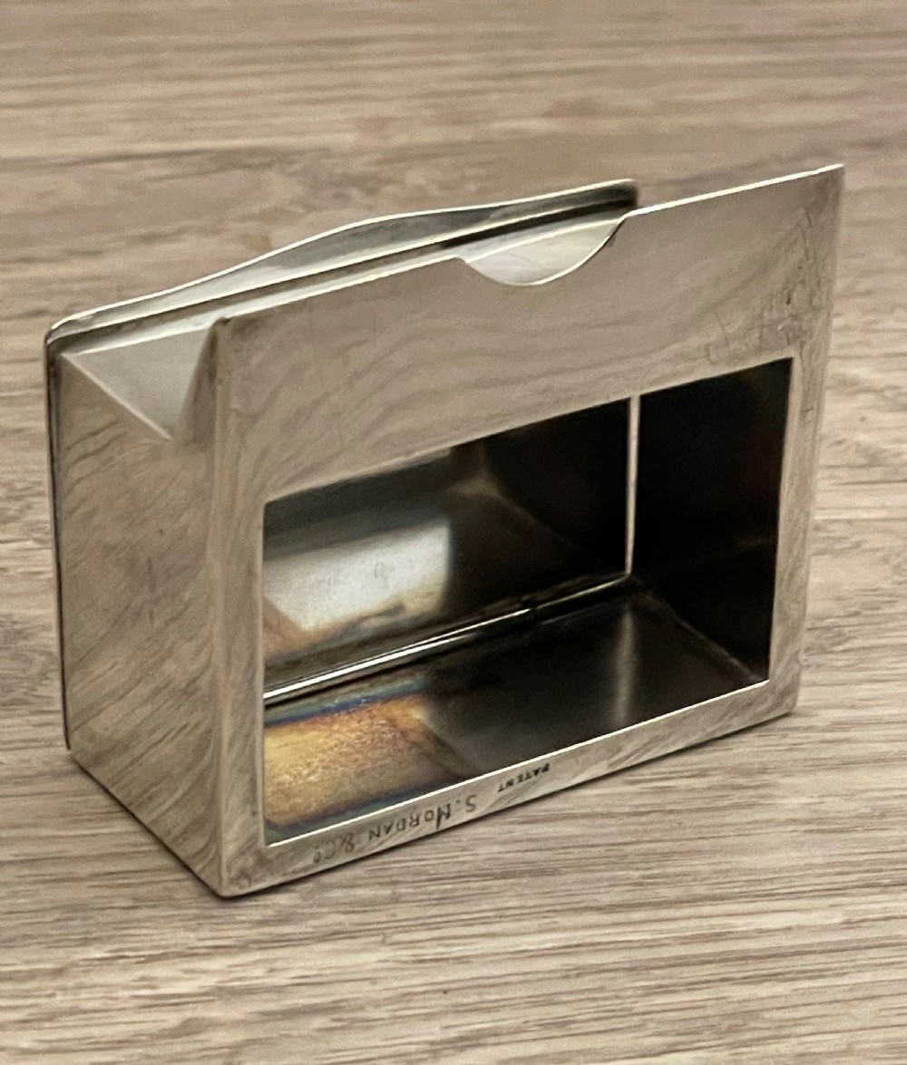 Edwardian Solid Silver Patent Table Box by Sampson Mordan  View IV