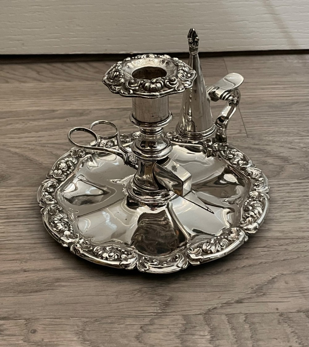 Stunning Large Old Sheffield Plate Chamberstick