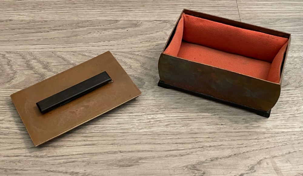 Art Deco Copper and Ebony Trinket Table Box View IV