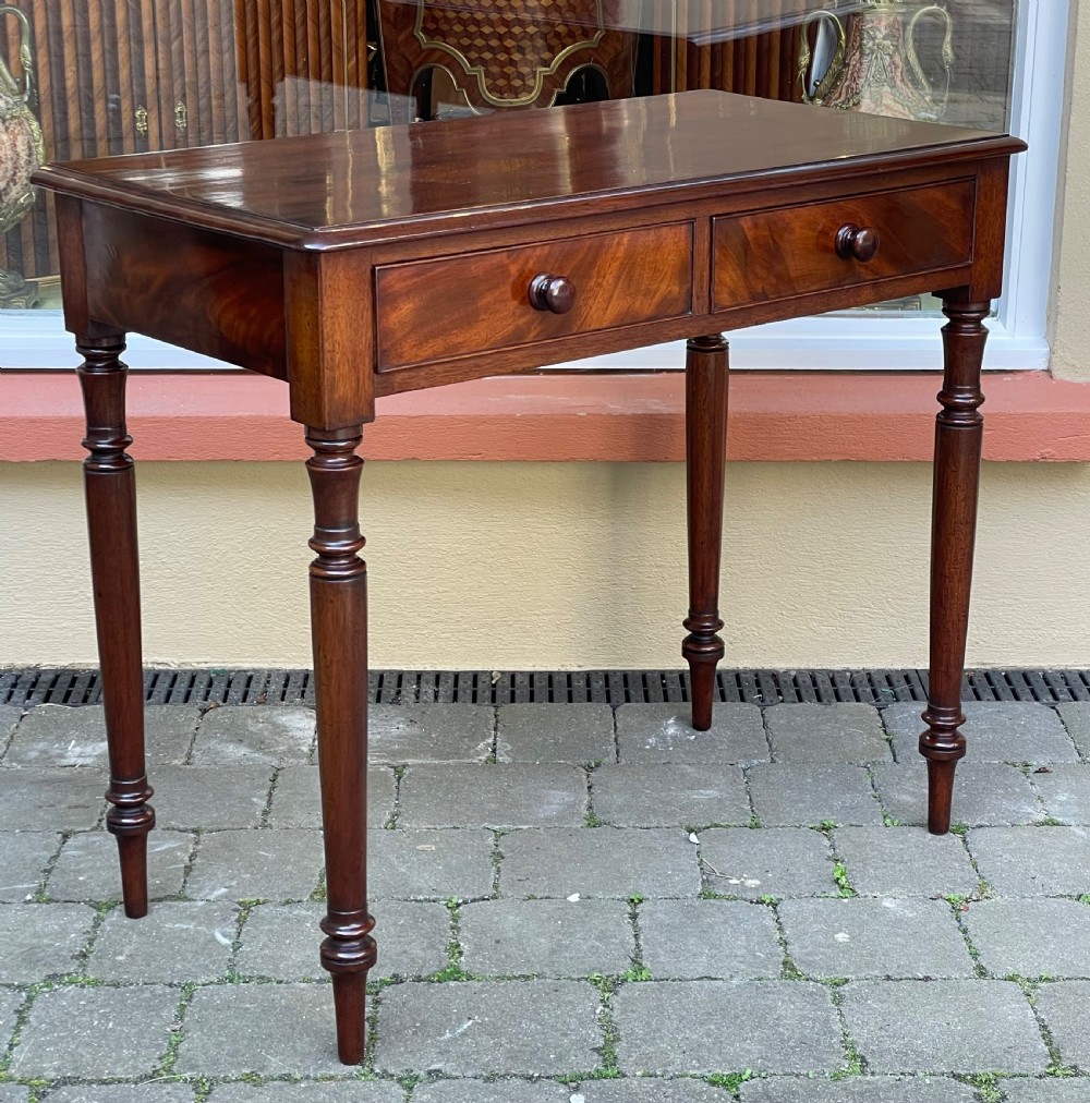Quality Victorian Mahogany Side Writing Table  View VIII