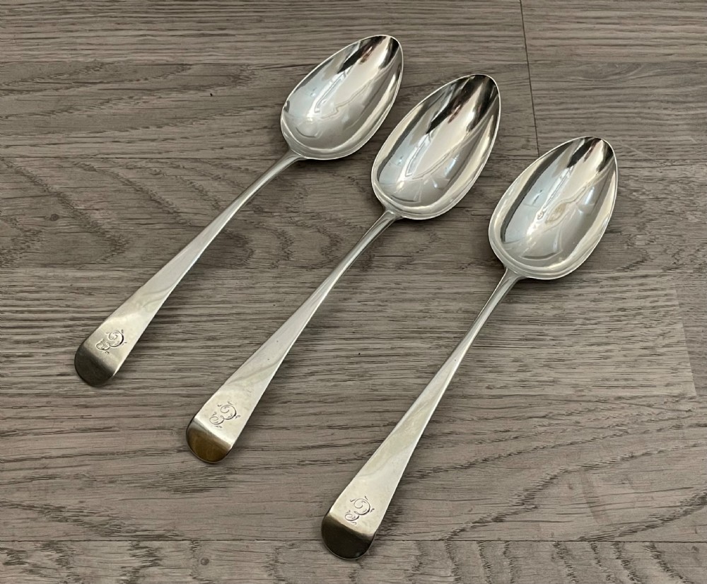 Set of Three George III Silver Table Spoons View II