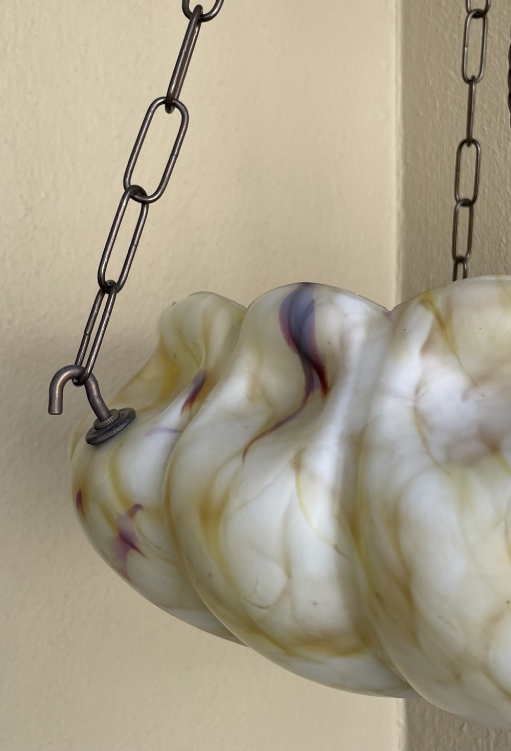 Stunning Ceiling Light Plafonnier, Marbled Glass View V