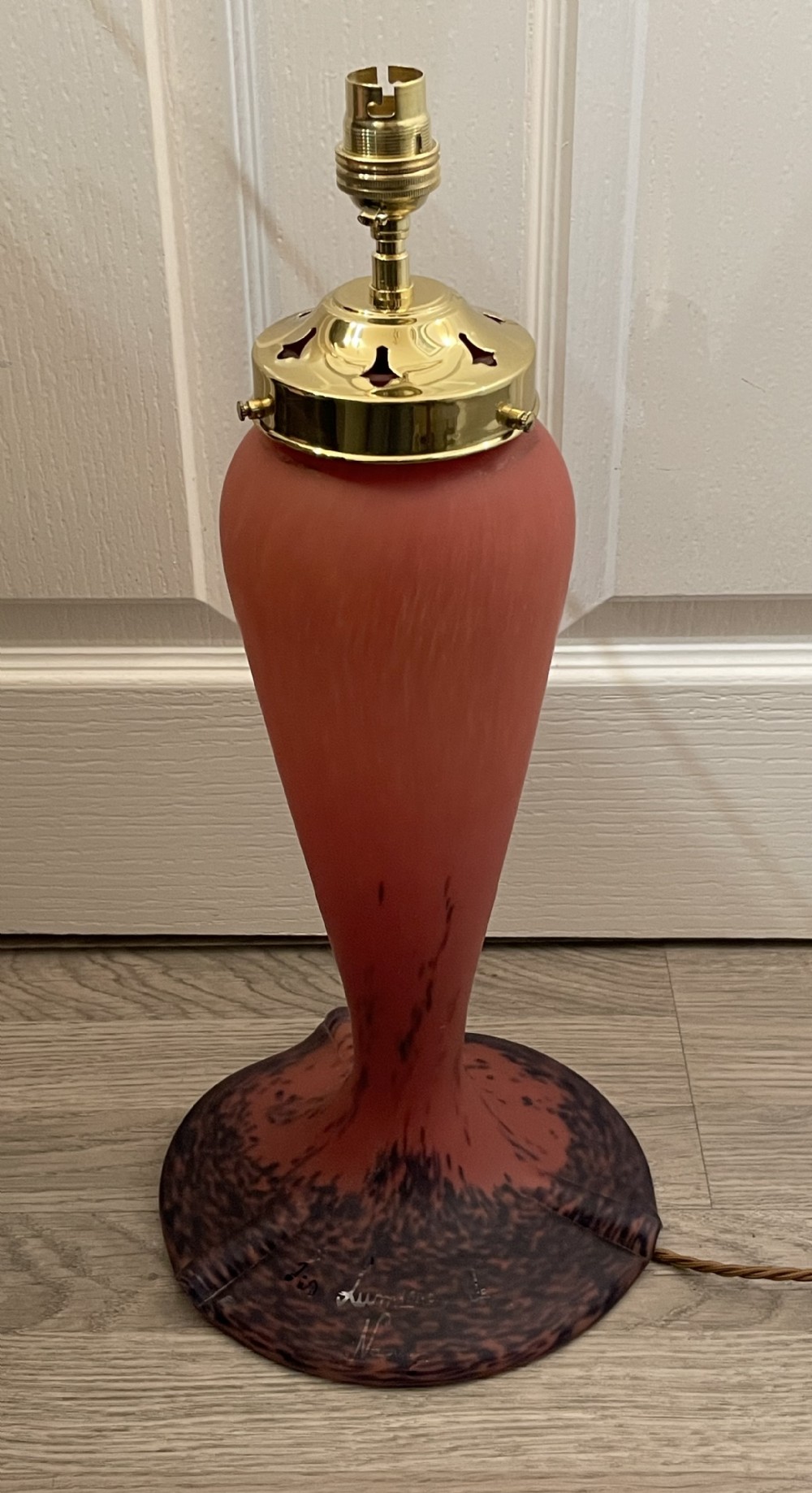 French Art Nouveau Glass Table Lamp Les Lumieres Du Nancy