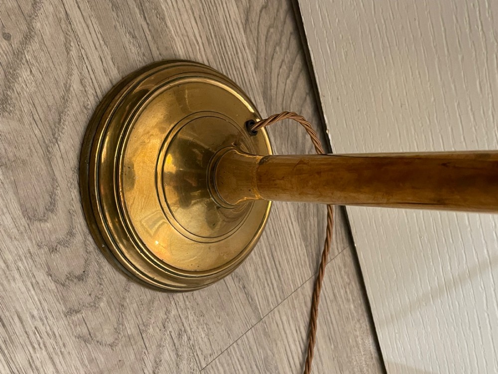 Large Ecclesiastical Solid Brass Candlestick Lamp  View VI