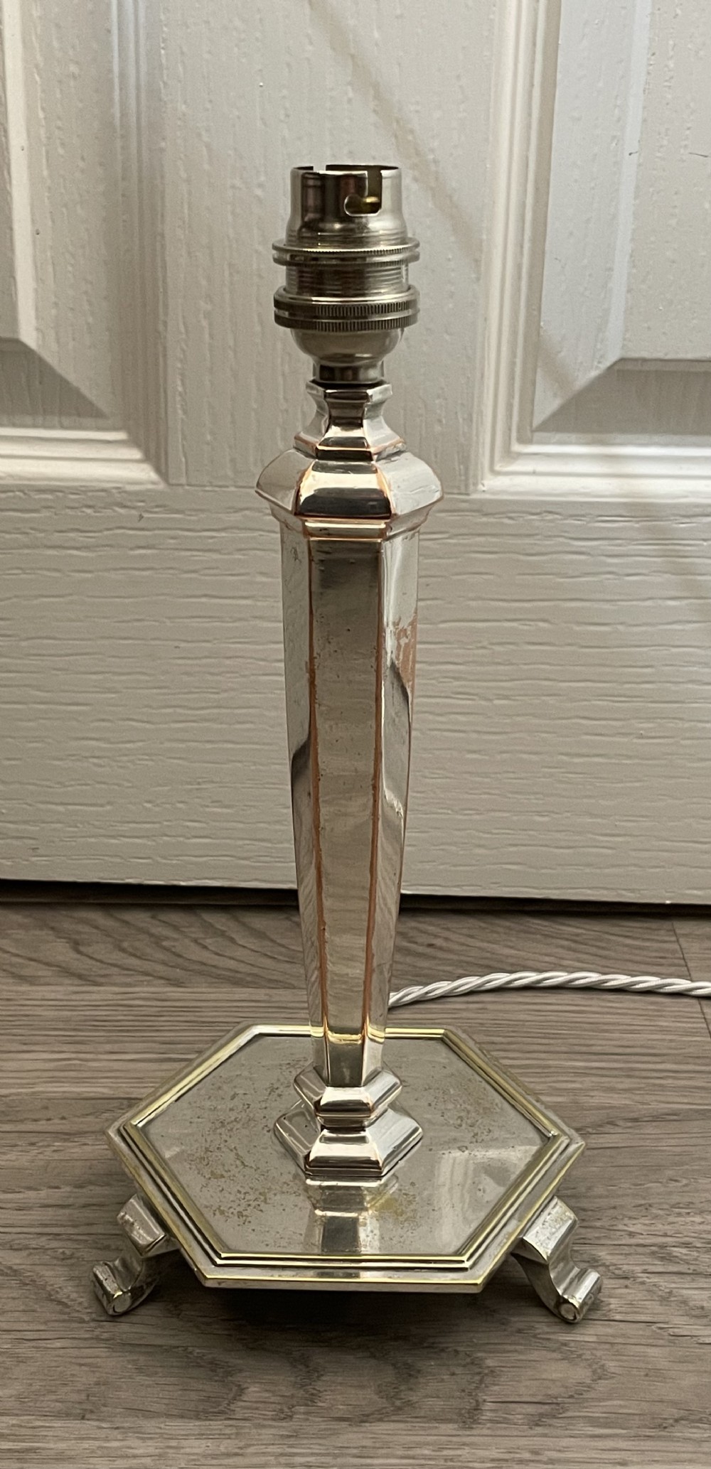 Edwardian Silver Plated Table Lamp