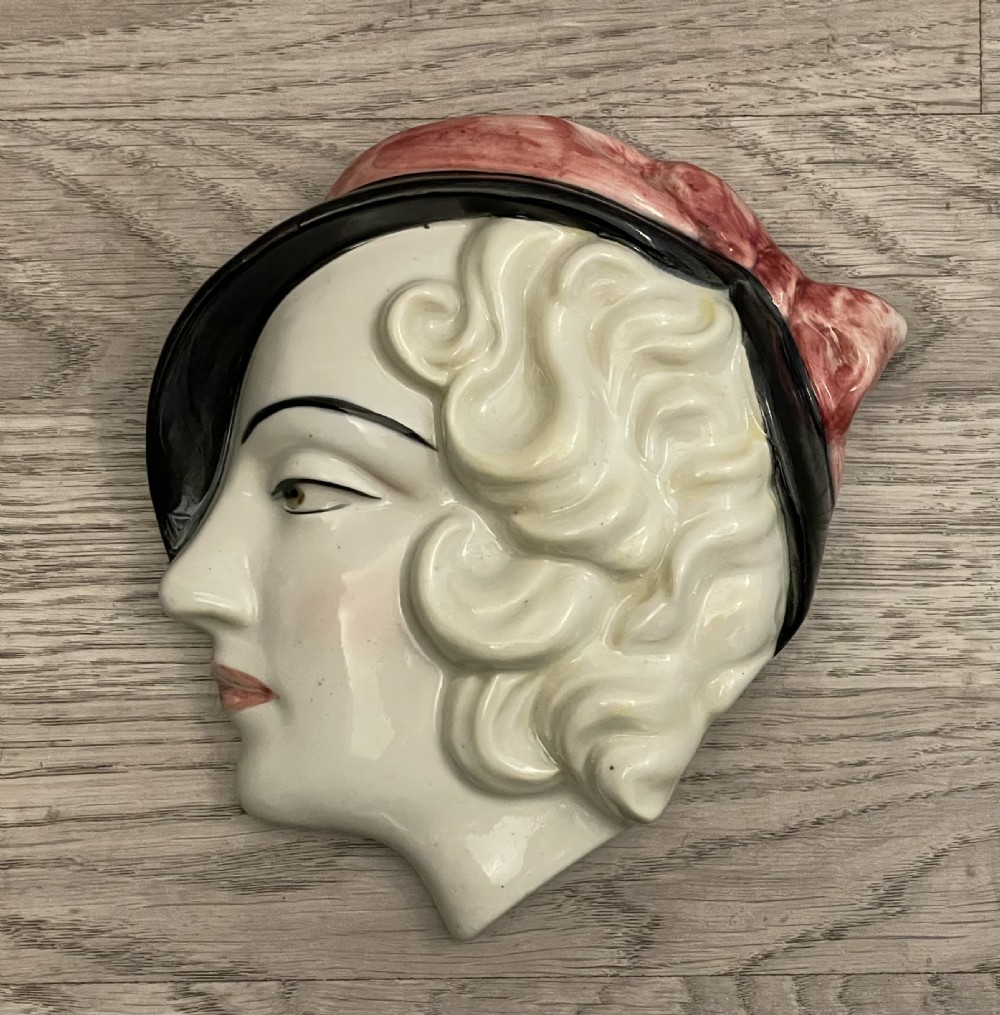 Art Deco Lady Wall Mask Plaque