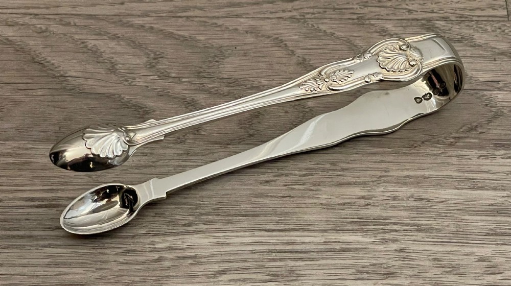 Rare Pair of William IV Silver Sugar Tongs by Mary Chawner 1836