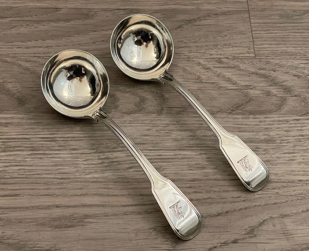 Pair of George III Silver Sauce Ladles
