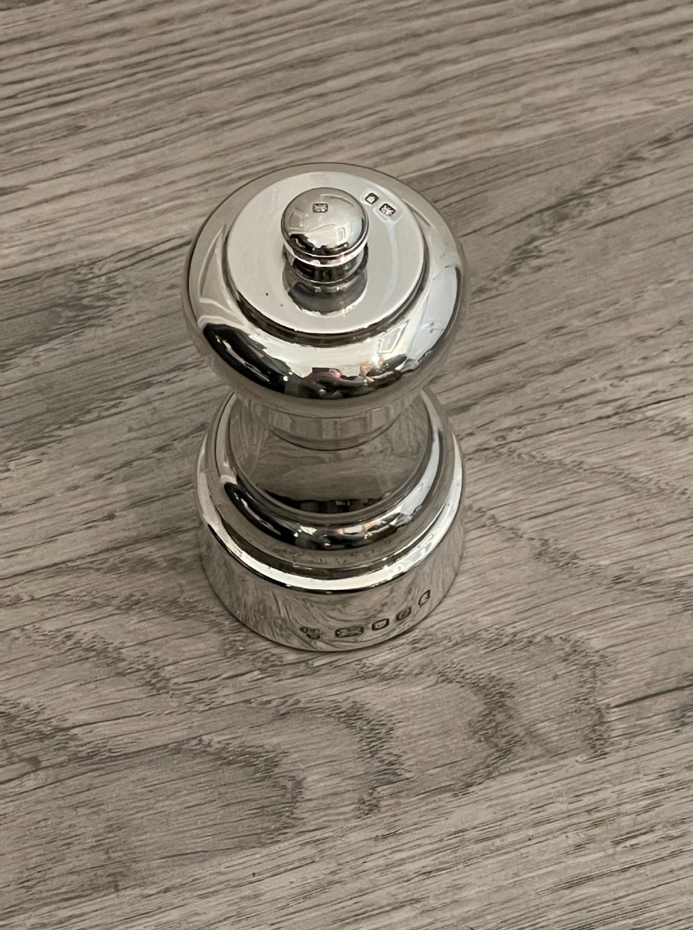 Elizabeth II Solid Silver Pepper Grinder View II